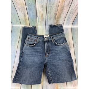 AGOLDE Willow Jeans Organic Cotton Size 26 Fray Hem Denim Mid Rise